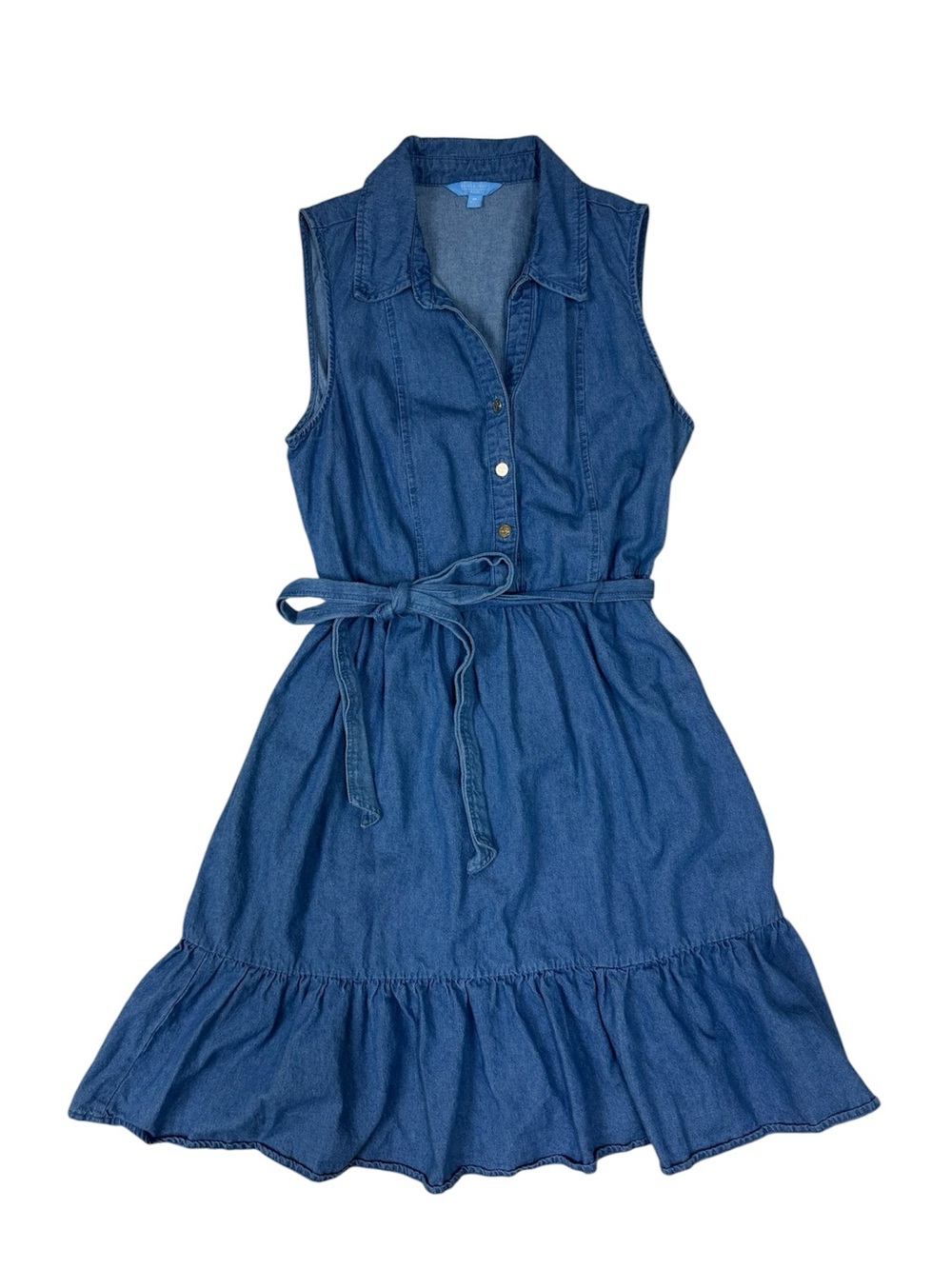 Draper James Blue Denim Midi Shirt Dress